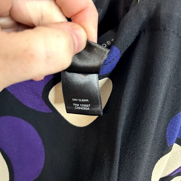 Marc by Marc Jacobs Polka Dot Bubble Dress Womens Size 2 Black Purple Y2K - Picture 10 of 11